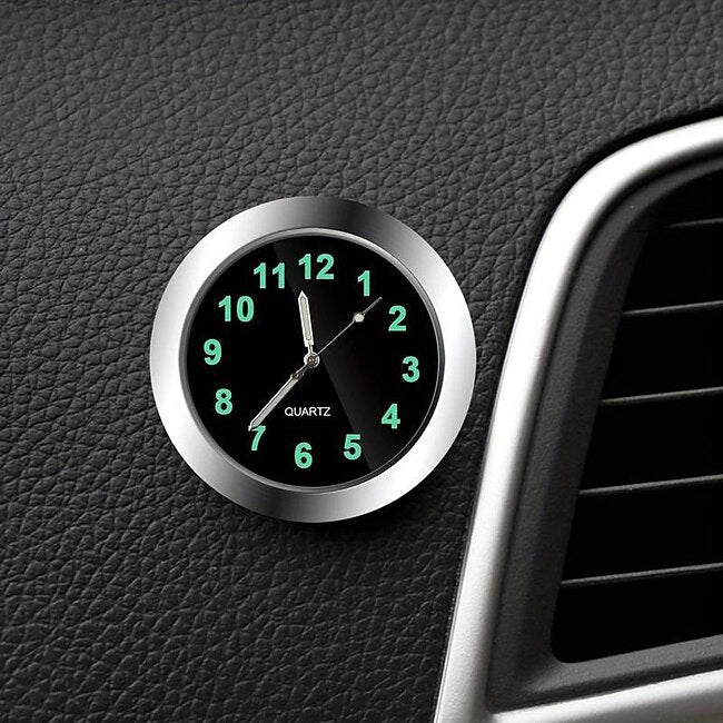 Car Clock Luminous Automobiles Internal Stick-On Mini Digital Watch Mechanics Quartz Clocks Auto Ornament Car Accessories #9597253
