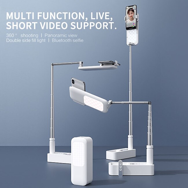 Psl Discount Village Portable Phone Holder With LED Dimming Light for Live Stream Make Up YouTube TikTok Dimmable LED Camera Ring Light for iPhone & Android Phone #8579707