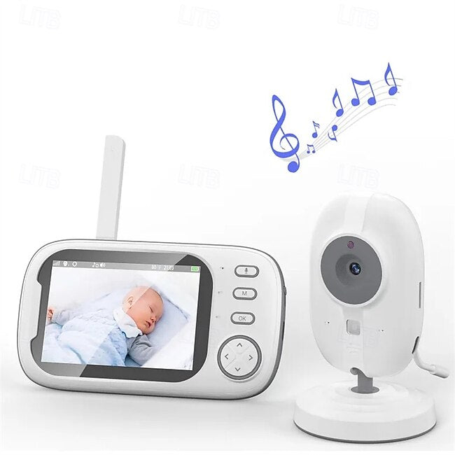 Baby Monitors 3.5HD Digital Device Child Safety Surveillance Camera Video Night Vision Music Detection Monitors #18202282