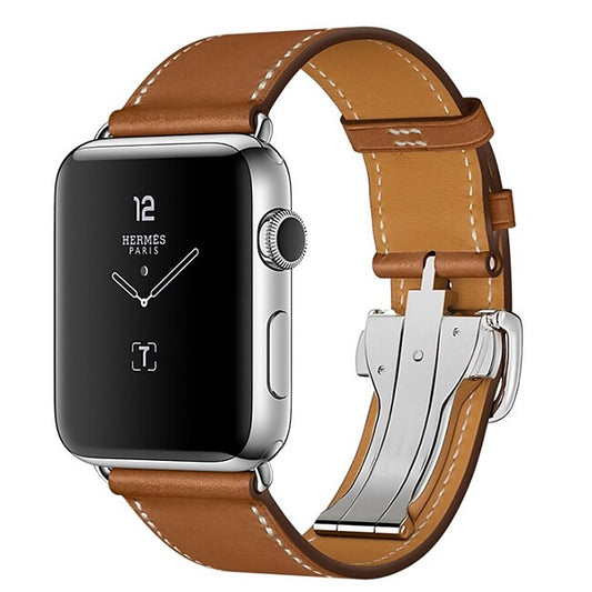 Psl Discount Village Compatible with Apple Watch band 38mm 40mm 41mm 42mm 44mm 45mm 49mm Luxury Adjustable Stainless Steel Buckle Genuine Leather Strap Replacement Wristband for iwatch Series Ultra 8 7 6 5 4 3 2 1 SE #9276197