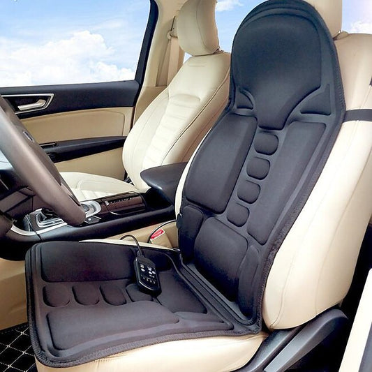 Black Back Massage Chair Car SUV Heat Seat /Cushion Neck Pain Lumbar Support Pad #9658522