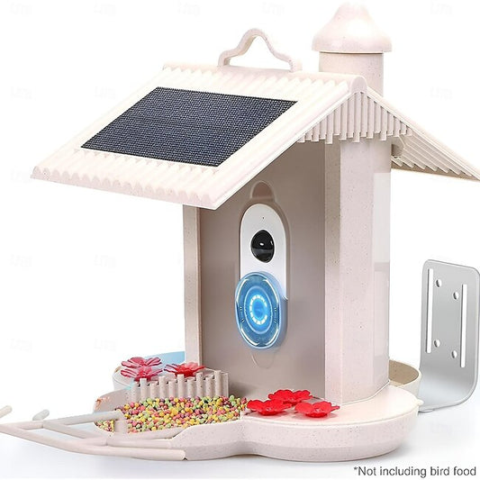 WIFI Solar Smart Bird Feeder with 1080P Camera New Night Vision Technology AI Identify Bird Species Motion Detection Real-time Notification with APP Connection #15917126