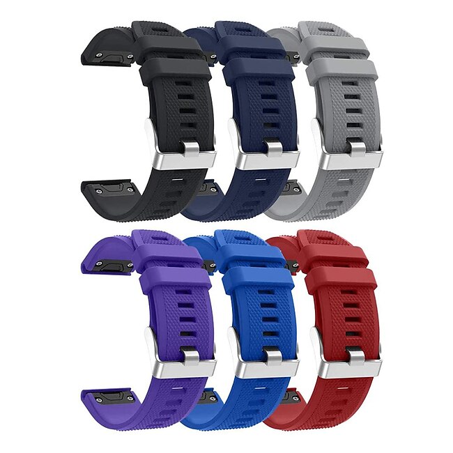 Psl Discount Village 6 Pack Watch Band for Garmin Fenix 7 6 5 Forerunner 955 Solar 945 935 Instinct 2 Epix Approach S62 S60 Marq Descent G1 Quatix 7 Silicone Replacement  Strap Quick Fit 22mm Sport Band Wristband #8551526