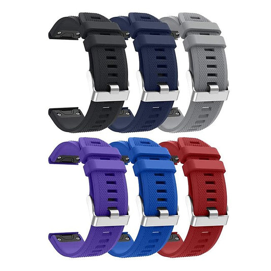 Psl Discount Village 6 Pack Watch Band for Garmin Fenix 7 6 5 Forerunner 955 Solar 945 935 Instinct 2 Epix Approach S62 S60 Marq Descent G1 Quatix 7 Silicone Replacement  Strap Quick Fit 22mm Sport Band Wristband #8551526