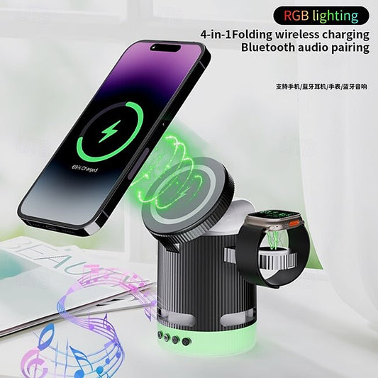 Psl Discount Village Wireless Charger 15 W Output Power 2 Port Wireless Charging Station Foldable Charging Station CE Certified Fast Wireless Charging MagSafe Magnetic For Compatible with any wireless charging enabled #19194181