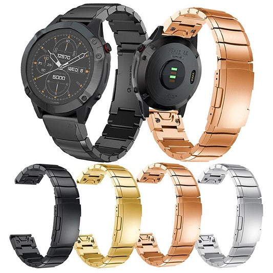 Psl Discount Village Watch Band for Garmin Marq Descent G1 Fenix 7S / 6S / 5S Plus Pro Sapphire Solar Fenix 7/6/5 Plus Pro Sapphire Solar Forerunner 955/945/935/745 Solar Stainless Steel Replacement  Strap 20mm 22mm 26mm #9210295
