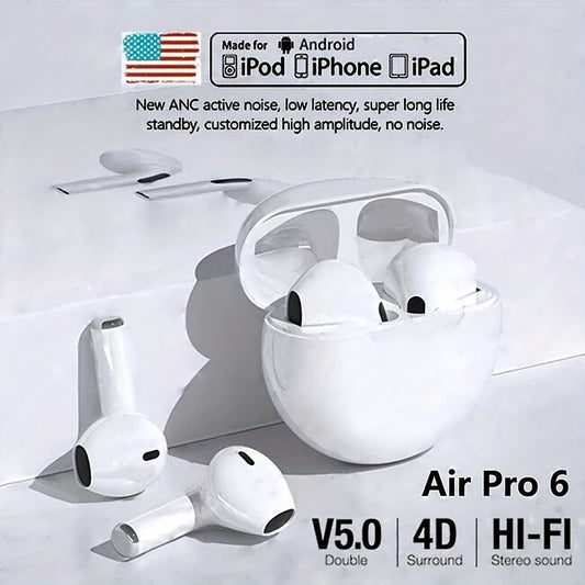 Pro6 Wireless Bluetooth Headphones Tws Earphones Mini Heaset with Charging Case Waterproof Earbuds for All Phone Huawei iPhone #9572567