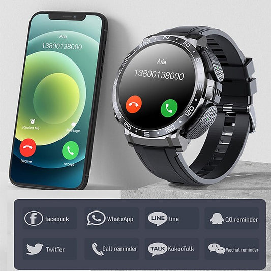 Headset Smart Watch TWS Two In One Wireless Bluetooth Dual Headset Call Health Blood Pressure Sport Music Smartwatch #9643075