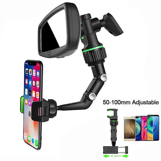 Rearview Mirror Phone Holder Universal 360 Degrees Rotating Car Phone Holder Car Rearview Mirror Mount Phone and GPS Holder for 47mm-71mm Wide Mobile Phones Use for Home Table Kitchen etc 1PCS #8926583