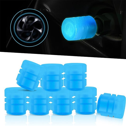 8 PCS Luminous Wheels Cap Tire Valve Stem Glow Luminous at Night Air Caps Cover Fluorescent Illuminated Auto Car Wheel Valve Stem Caps Cover for SUV Motorcycles Truck Vehicle #9416326