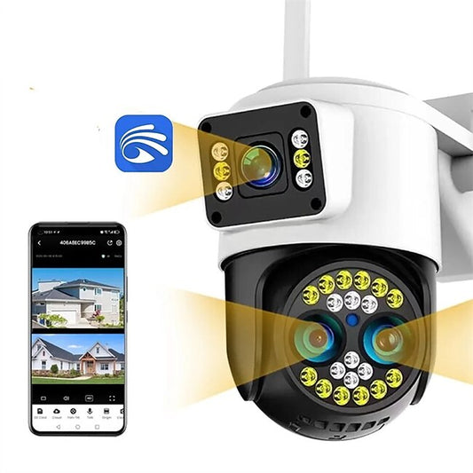 Yoosee HD 4K 8MP Two Lens Two Screen Outdoor Wireless Camera 10X Zoom Two Way Audio Motion Detection #9753613