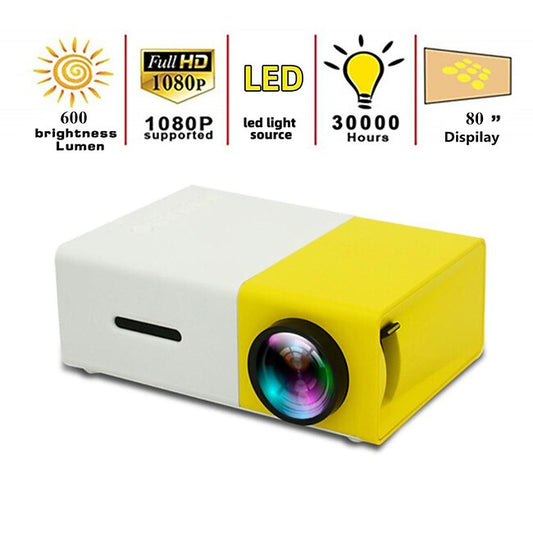 YG300 Pro/Plus Mini Portable Projector 1080P HD Projector Home Theater Cinema with HDMI AV TF USB Audio Interfaces and Remote Control Multi-Screen for Cartoon, Kids Gift, Outdoor Home Movie #4911494