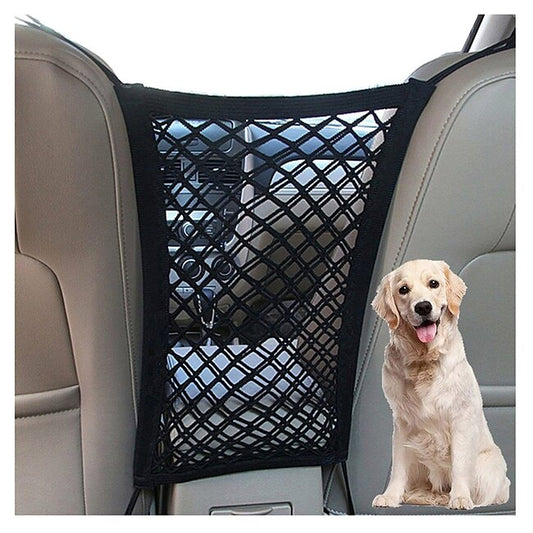 Dog Car Net Barrier Pet Barrier with Auto Safety Mesh Organizer Baby Stretchable Storage Bag Universal for Cars SUVs -Easy Install Car Divider for Driving Safely with Children & Pets #9316294