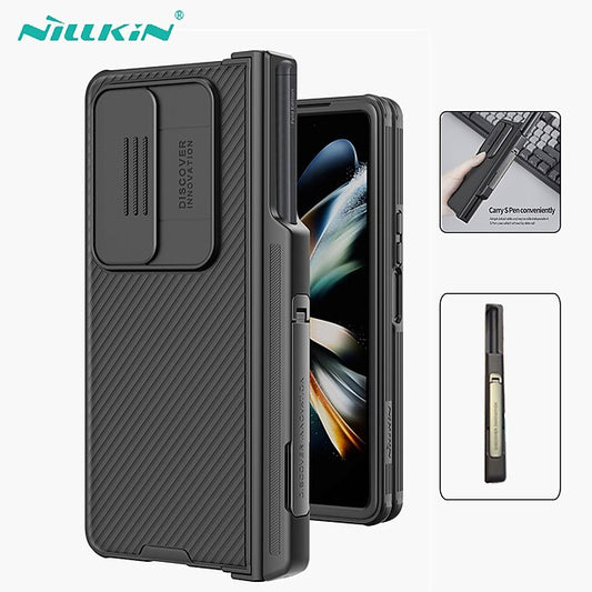 Psl Discount Village Phone Case For Samsung Galaxy Z Fold 4 Back Cover Pencil Holder Camera Lens Protector Kickstand TPU #9350005