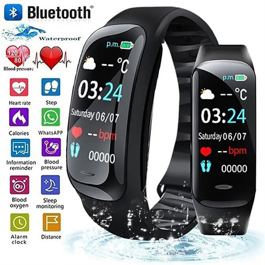 C1plus Smart Watch 0.96 inch Smartwatch Fitness Running Watch Bluetooth Temperature Monitoring Pedometer Call Reminder Compatible with Android iOS Women Men Waterproof Long Standby Media Control IP 67 #9445053