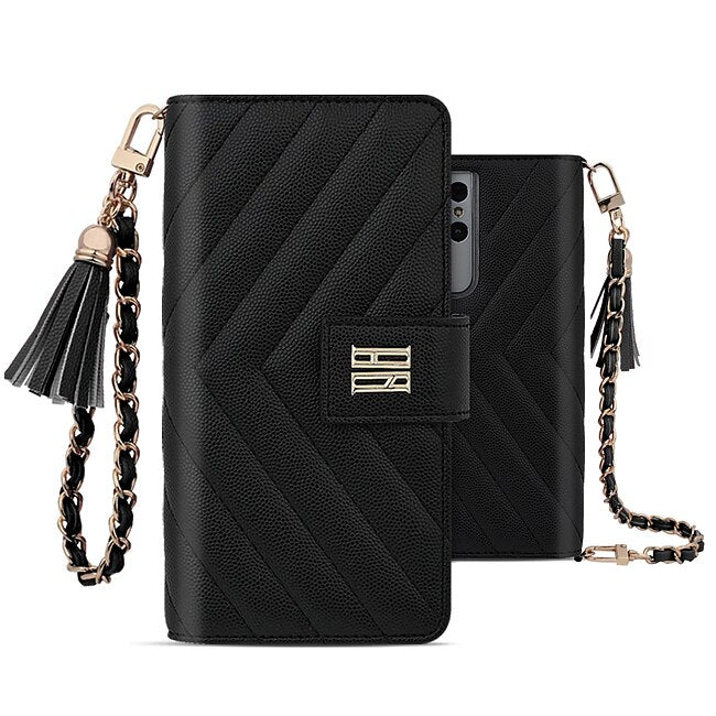 Psl Discount Village Phone Case For iPhone 15 Pro Max Plus iPhone 14 13 12 Pro Max Plus Wallet Case Zipper with Wrist Strap Card Slot Genuine Leather #8957680