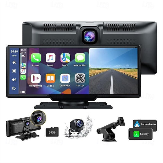 Wireless Car Stereo for Apple Carplay with 2.5K Dash Cam 1080P Backup Camera Portable Touchscreen GPS Navigation for Car Car Stereo Receiver with Bluetooth AirPlay AUX/FM #19085532