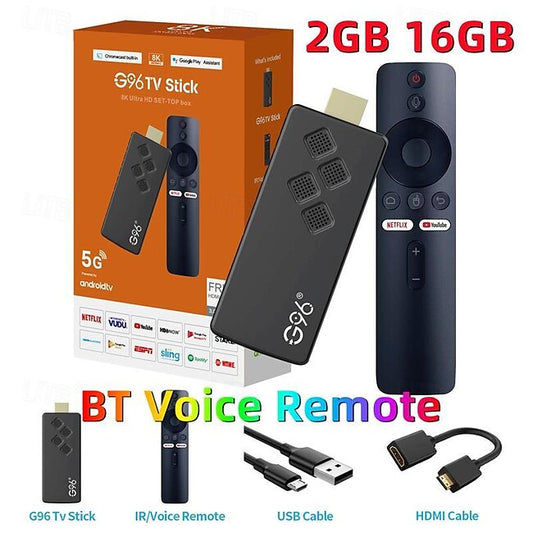 G96 4K Smart TV Stick Android 10 ATV OS Top Set Box Allwinner H313 2GB16GB 2.4G/5G Wifi Bluetooth 4.0 Youtube Media Player #11334225