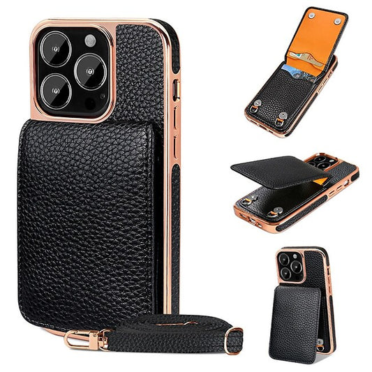 Psl Discount Village Wallet Case for iPhone 15 Pro Max 14 Pro Max Plus 13 Pro Max 13 12 11 SE 2022 X XR XS Max 8 7 – Magnetic Card Holder Flip Cover with Strap, Full Body Protective Bumper Design #9377818