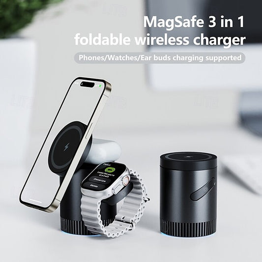 Psl Discount Village Wireless Charger Wireless Charging Station CE Certified Magnetic For Compatible with any wireless charging enabled devices Airpods 3 2 Pro 2 #12661955