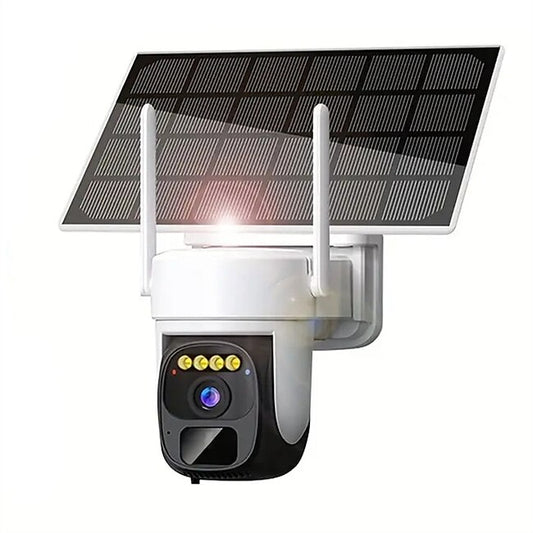 2K Pan Tilt 360 Solar-Powered Outdoor Wireless Security Camera with 3MP Color Night Vision 2-Way Talk Motion Detection IP66 Waterproof #9645359