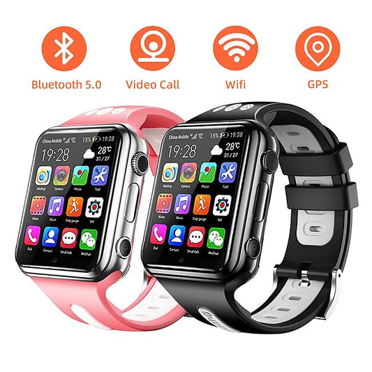 W5 Smart Watch 1.54 inch Smartwatch Fitness Running Watch 4G Call Reminder Activity Tracker Community Share Camera Compatible with Android iOS IP 67 Kid's Women Men Hands-Free Calls Video with Camera #7719096