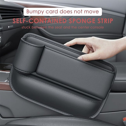 Multifunction Seat Gap Storage Bag For Car Seat Gap Filler With Phone Cup Holder PU Leather Car Interior Crevice Organizers Box #9466199