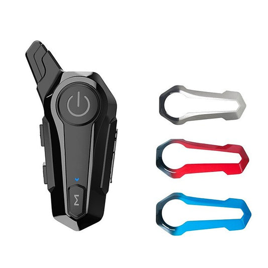 New Motorcycle Bluetooth Headset Intercom Outdoor Riding Headset, Motorcycle BT Intercom with FM Radio Helmet BT Headset Waterproof Universal Communication System for ATV Dirt Bike Motorcycle #9626589