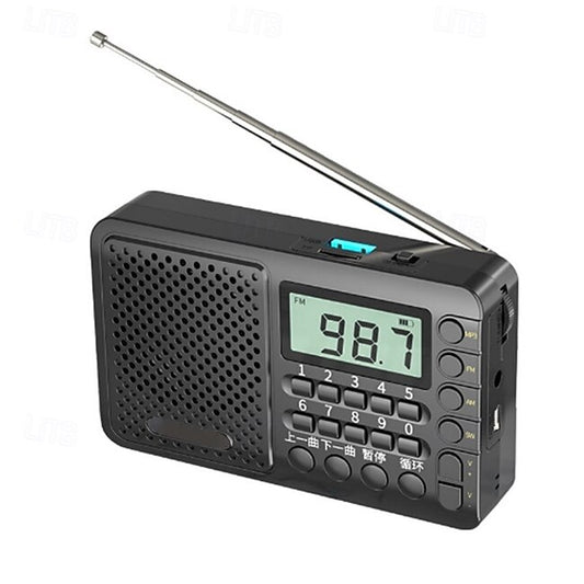 Full Band Radio Portable FM/AM/SW Receiver Radios LED Display for Adult Indoor Outdoor AAA Batteries Powered #9684690