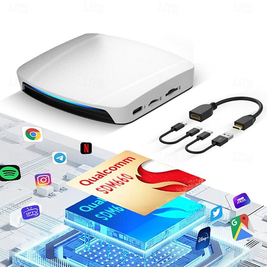 Carlinkit UHD Wireless CarPlay Android Auto Box CarPlay Al Box Android 13 Smart TV Streaming Box SDM660 UHD HDMI-Compatible Output #16903234