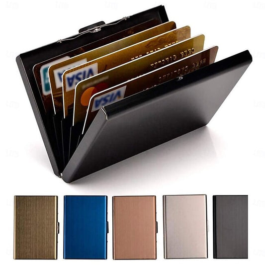 RFID Credit Card Holder Stainless Steel Credit Card Wallet Business Card Holder for Women Men #17498131