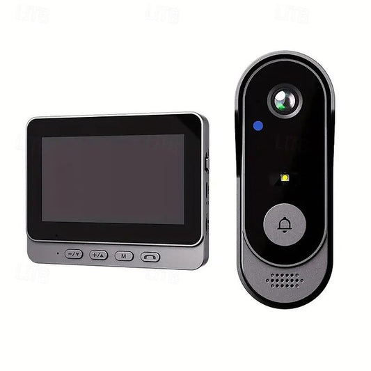 Visual Doorbell IR Night Vision Door Bell Wireless Waterproof HD 4.3inch IPS Screen Doorbell Camera 2.4G For Home Apartment #16128881