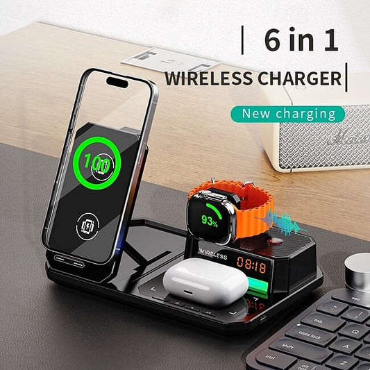 Psl Discount Village Wireless Charger 15 W Output Power Wireless Charging Station CE Certified Fast Wireless Charging MagSafe for Multiple Devices For Compatible with any wireless charging enabled devices #18672647