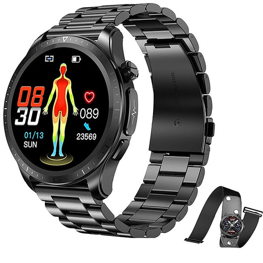 iMosi E420 Smart Watch 1.39 inch Smartwatch Fitness Running Watch Bluetooth ECG+PPG Temperature Monitoring Pedometer Compatible with Android iOS Women Men Long Standby Waterproof Media Control IP68 #9460491