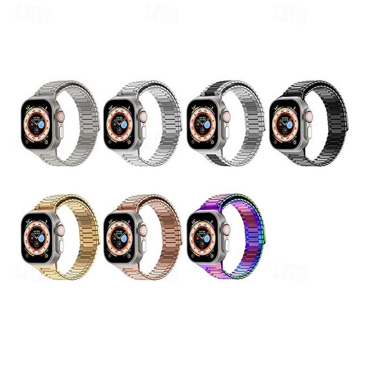 Psl Discount Village Solo Loop Compatible with Apple Watch band 38mm 40mm 41mm 42mm 44mm 45mm 49mm Magnetic Clasp Metal Clasp Adjustable Stainless Steel Strap Replacement Wristband for iwatch Ultra 2 Series 9 8 7 SE 6 5 #19693842