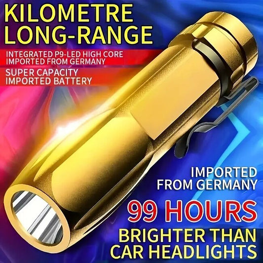 1pc Mini Portable LED Bright Flashlight With USB Fast Charging Water-resistant For Outdoor Hiking At Night #9556838