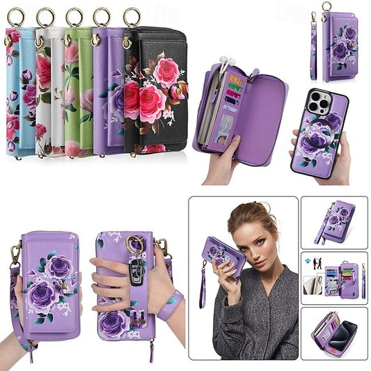 Psl Discount Village Phone Case For iPhone 16 Pro Max Plus iPhone 15 Pro Max Plus iPhone 14 13 12 11 Pro Max Plus Mini iPhone 14 Pro Max iPhone 13 12 11 Pro Max Back Cover Wallet Case Zipper with Wrist Strap Card Slot #11416015