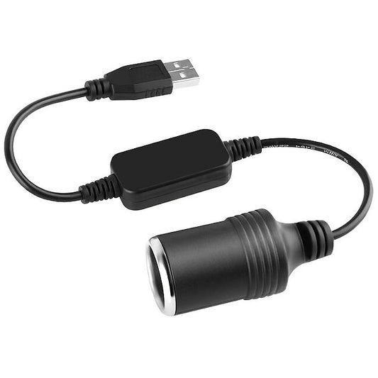 Converter Adapter Wired Controller USB Port to 12V Car Cigarette Lighter Socket Female Power Cord #9527051
