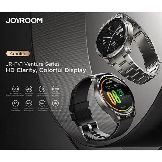 Joyroom JR-FV1 Smart Watch 1.43 inch Smartwatch Fitness Running Watch Bluetooth Pedometer Call Reminder Fitness Tracker Compatible with Android iOS Women Men Long Standby Hands-Free Calls Waterproof #19696774